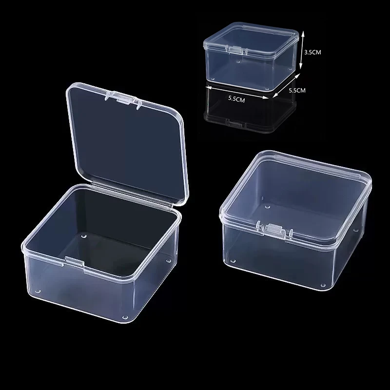 2/6/10/20PP transparent plastic storage box, large capacity 5.5 * 5.5 * 3.5CM jewelry bead DIY accessory box