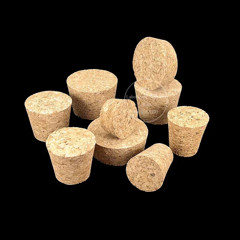 100pcs Laboratory Corks Lab Test Tube Wooden Plug Essential Oil Pudding Small Glass Bottle Stopper Lid