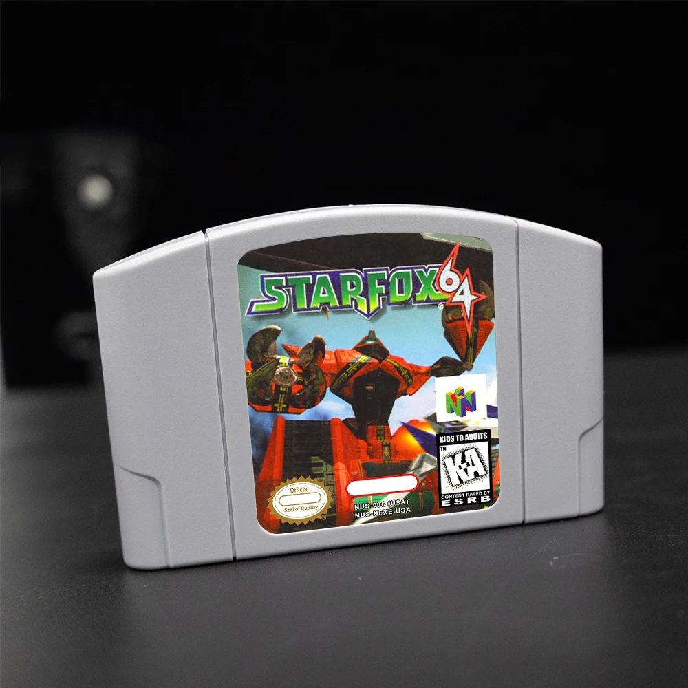 Scheda di gioco Star Fox 64 a 64 bit per console per videogiochi N64 versione USA NTSC