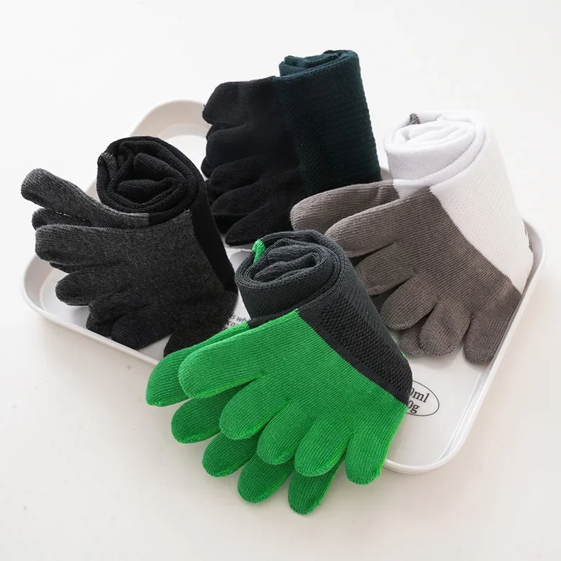 رجل خمسة أصابع الجوارب رياضي اللياقة البدنية امتصاص العرق المضادة للبكتيريا تنفس الدافئة الحرارية في الهواء الطلق الرياضة قصيرة تو الجوارب الصبي #3