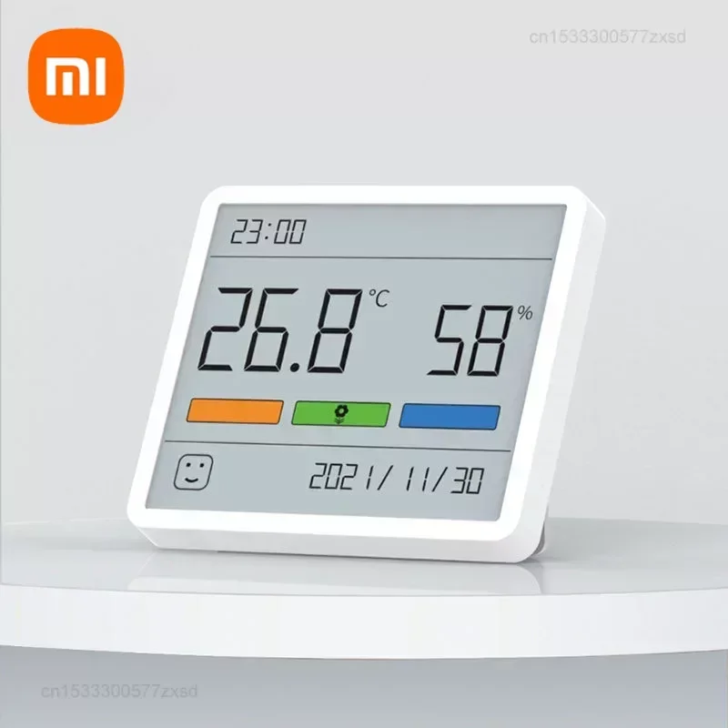 Xiaomi-duka Atuman Lcd Relógio Digital Eletrônico Temperatura Medidor de Umidade Mini Relógio Digital Programação Decorativa de Tela Grande