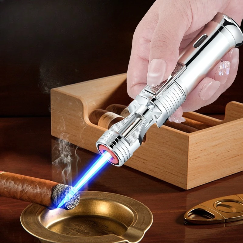 

New Windproof Straight Forward Lighter with Multifunctional Outdoor Barbecue High-temperature Spray Gun
