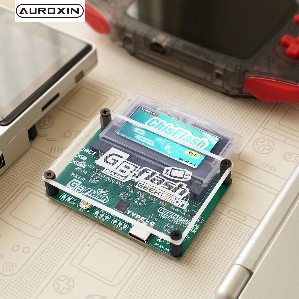Auroxin Original Simon Type C GBFlash Burner для резервного копирования и перезаписи, считыватель игровых сохранений ROM, совместимый с картриджами GB/GBA/GBC