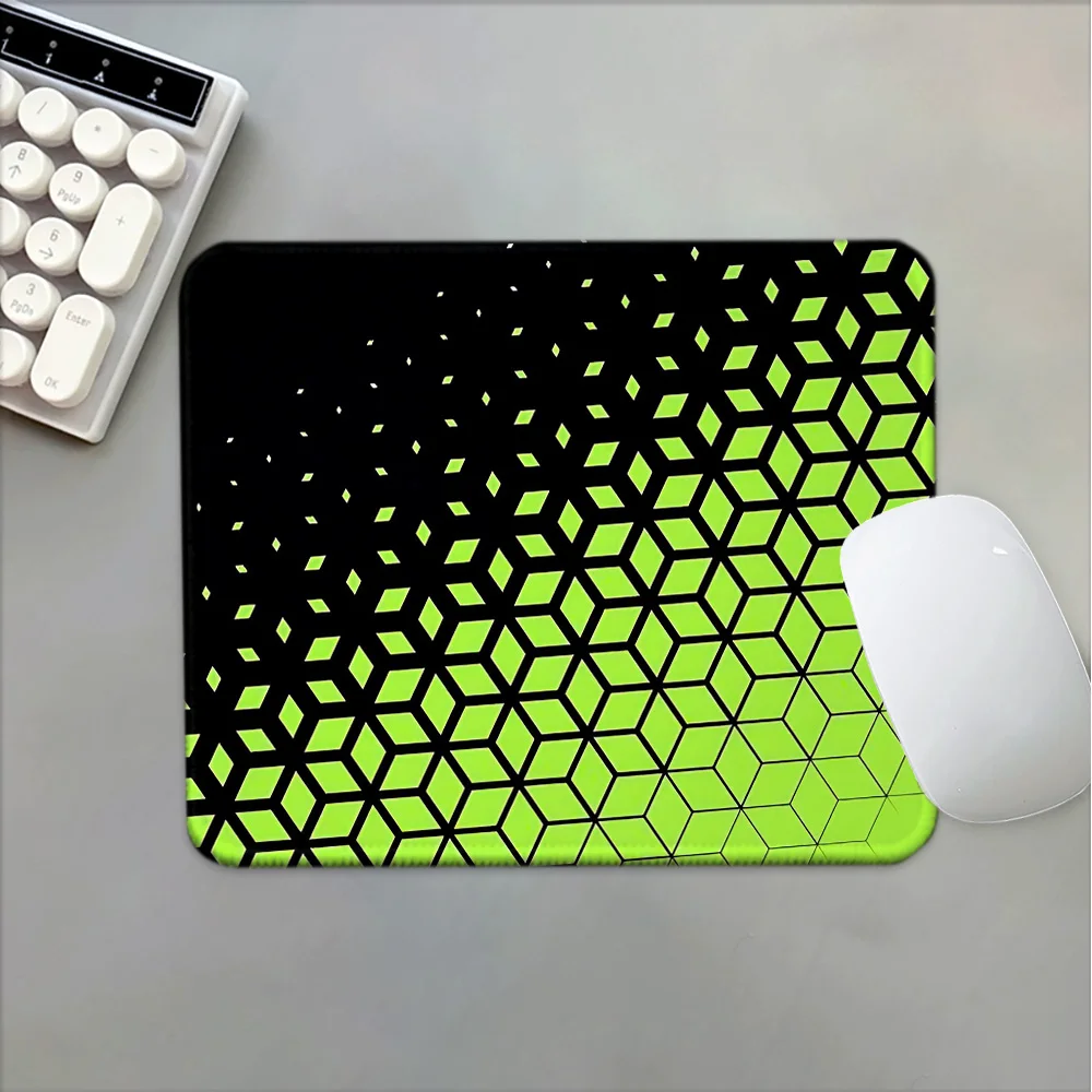 Mosepad Green square tiling Computer Mat Desk Accessories Pc Gamer  Mousepad Company Game Mat Mouse Anime Mause Table Decoration