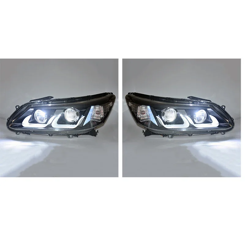 혼다 어코드 2014 2015 2016 2017 업그레이드 빔 헤드라이트 키트 개조 부품용 LED 자동차 주행등 헤드라이트 교체