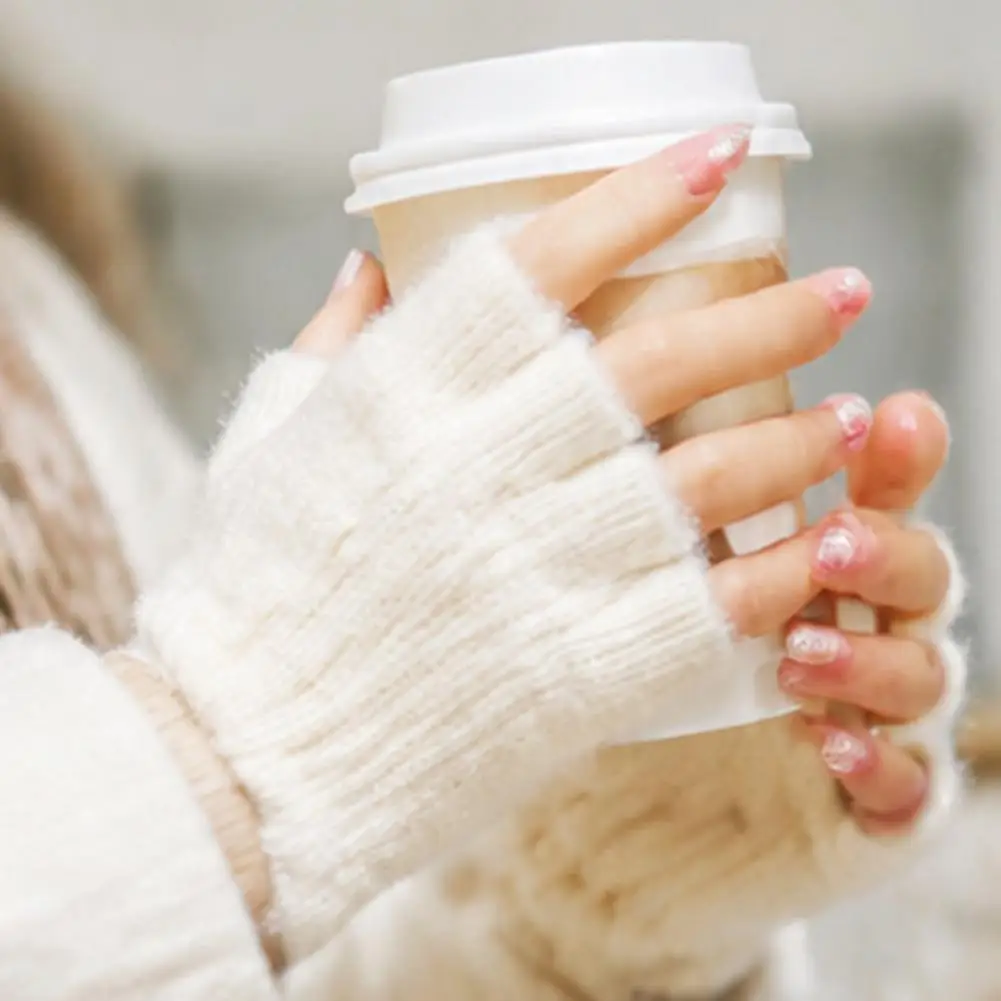 stretchy-cuff-weather-gloves-vintage-jacquard-knit-gloves-for-women-thickened-thermal-half-finger-gloves-elastic-for-typing