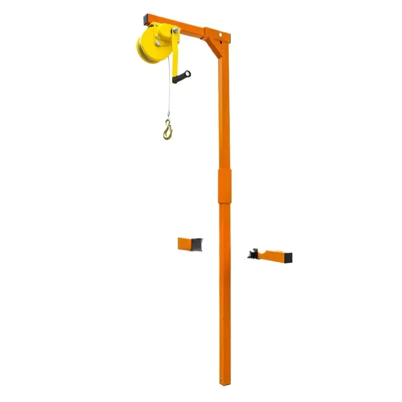 Self-Locking Folding Crane Manual Winch Air Conditioning 15/20m Lifting Tool Outside Installation Lifting Hoisting Tool