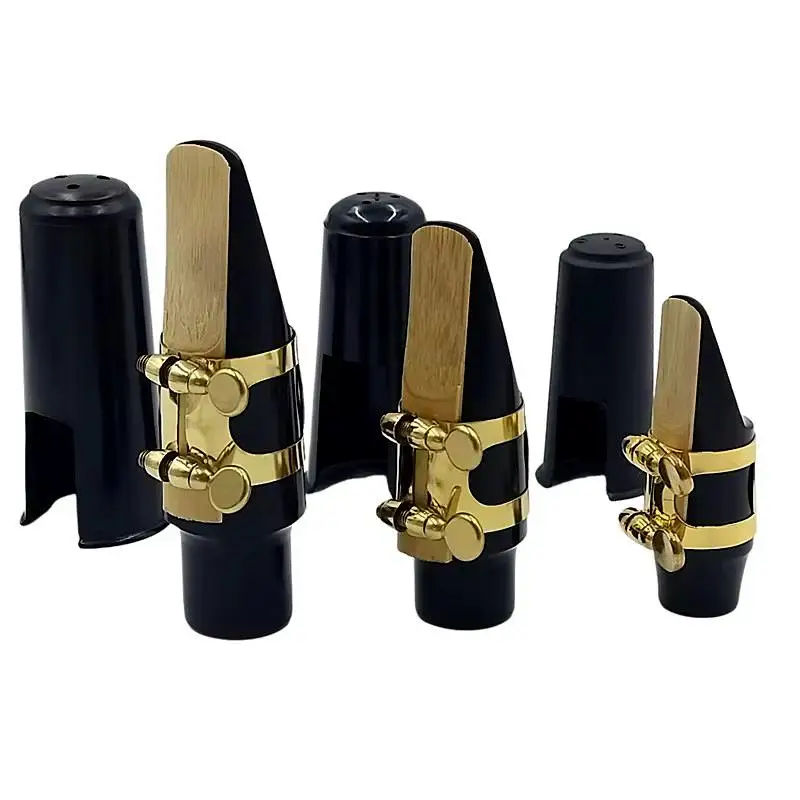 Eb Alto Bb Tenor Soprano Saxophone Mouthpiece Kit Metal Ligature Plastic Cap Reeds Woodwind Instrument Parts
