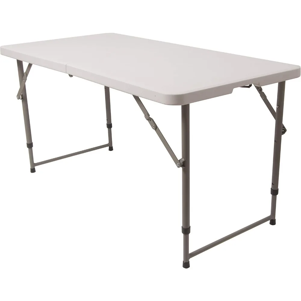 

Portable Utility Camping Crafting Folding Table, 4 Feet, White