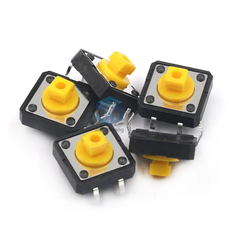 25PCS Tactile Push Button Switch Momentary 12*12*7.3MM Micro switch button + 25PCS Tact Cap(5 colors) for Arduino Switch