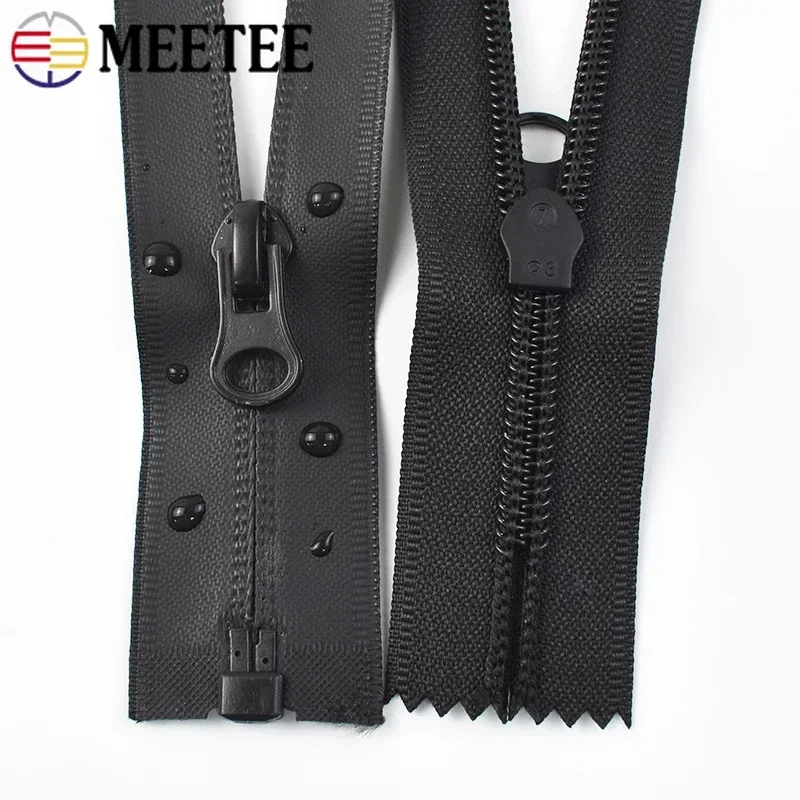 1Pc Meetee 5# Nylon Waterproof Zipper 15/18/20cm Close-End 40-150cm Open-End Outdoor Bag Jacket Tent Zip Sewing Accessories