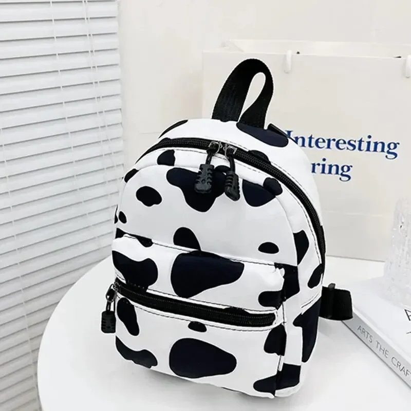 Mini mochila de nailon con estampado de animales para mujer, bolso escolar para adolescentes