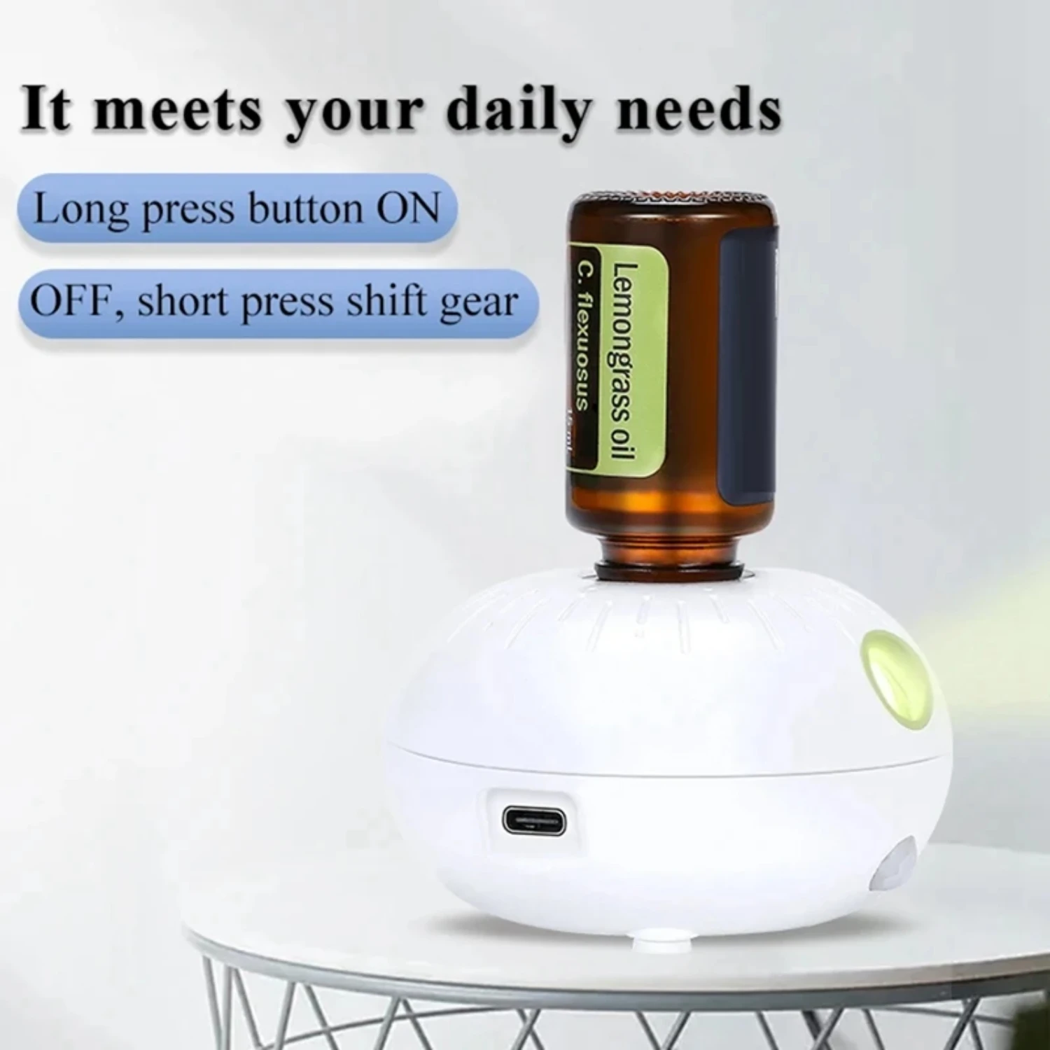 Pure Oil Fragrance Diffuser Mini Aromatherapy Machine Cute   Diffuser USB