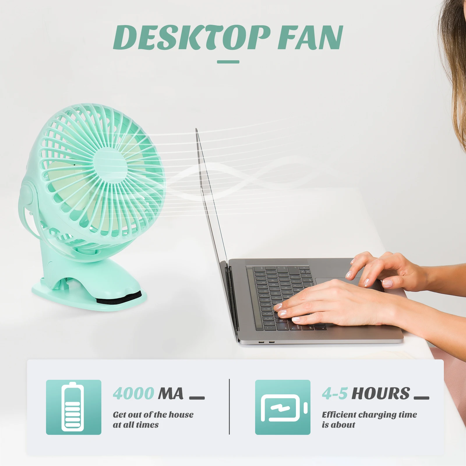 

1pc Vehicle Fan Fan Mood Unique Clip Safe Practical Car Cooling Seat Back Vehicle USB Gadgets