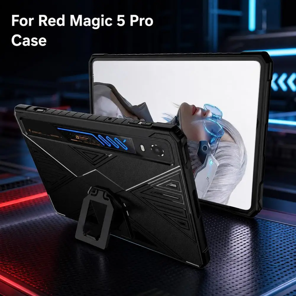 Etui na tablet do gier RedMagic Astra 2 Generation, pokrowiec ochronny z TPU zapewniający ochronę przed upadkami do tabletu REDMAGIC 5 Pro, etui ochronne w kolorze czarnym. — zdjęcie produktu 3