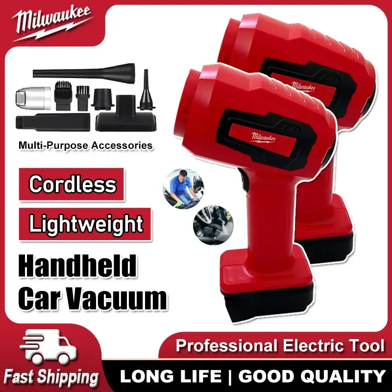 Milwaukee Portable Rechargeable Handheld 120W Car Vacuum Cleaner 18V Li-ion Battery 3 In 1 Electric Vacuum Home & Car