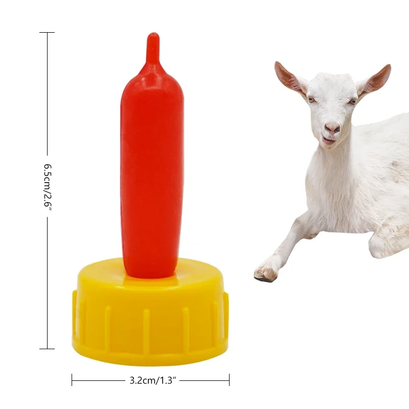 

50Pcs Soft Rubber Pacifier for Teat Feed Sheep Goat Lamb Livestock Feeding Tools Nipple Drinker Coke Bottle Mouth Accessories