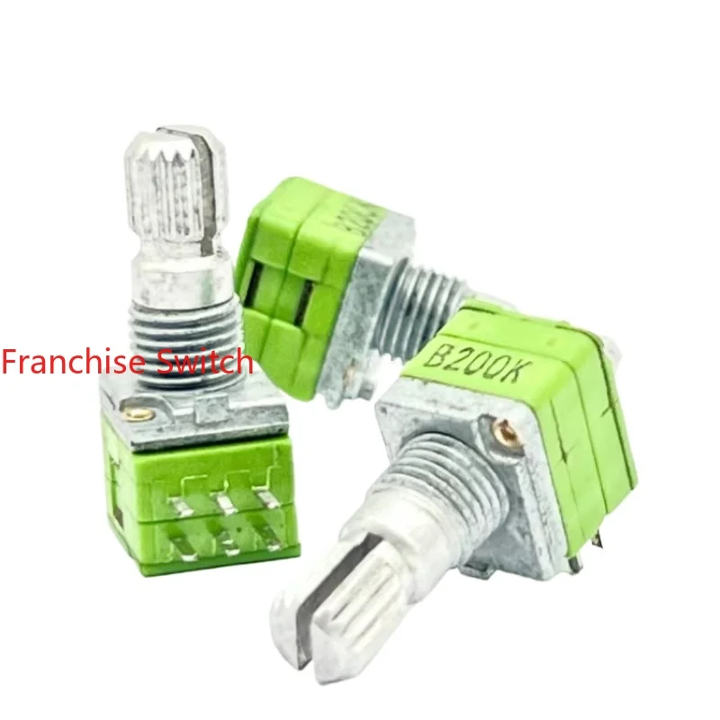 

10PCS Precision Potentiometer Duplex Volume B200KB50K 15MM Flower Shaft