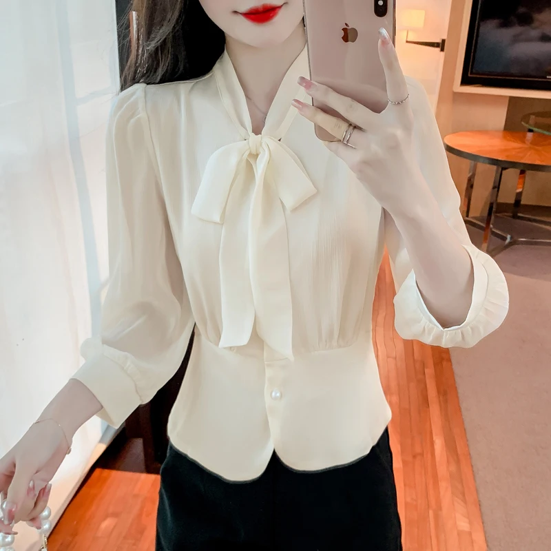 

Ladies Korean Fashion Casual Shirts Blouse Women Tops Woman Button Up Shirt Female Girls Long Sleeve Blouse BPy6606