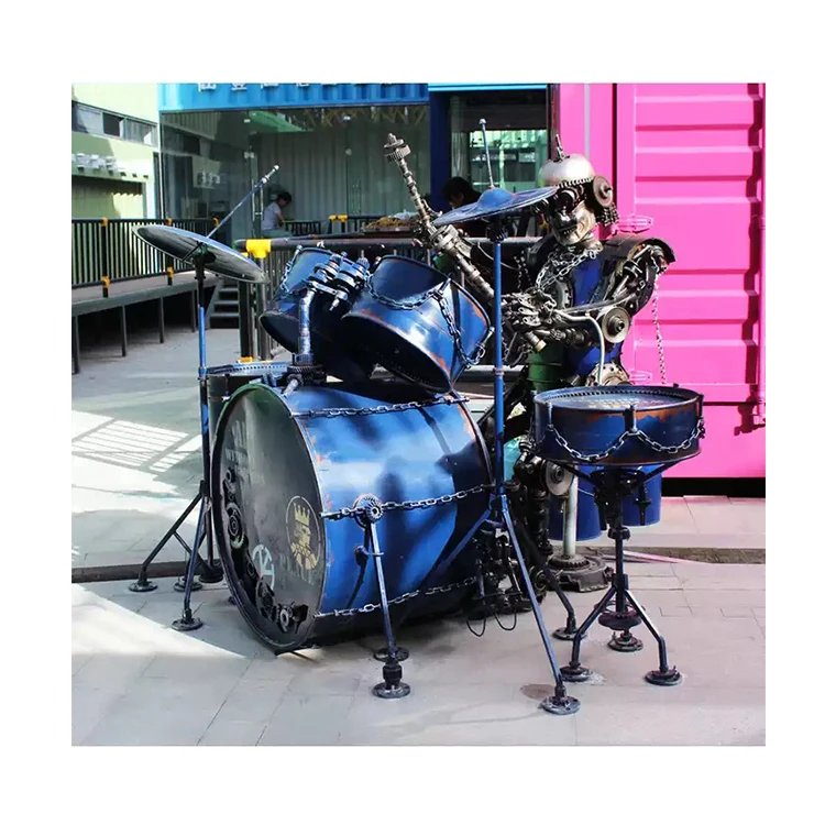 

Custom cool steam style punk drum bag Diy home decoration metal iron decoration bar drum bag bar decoration