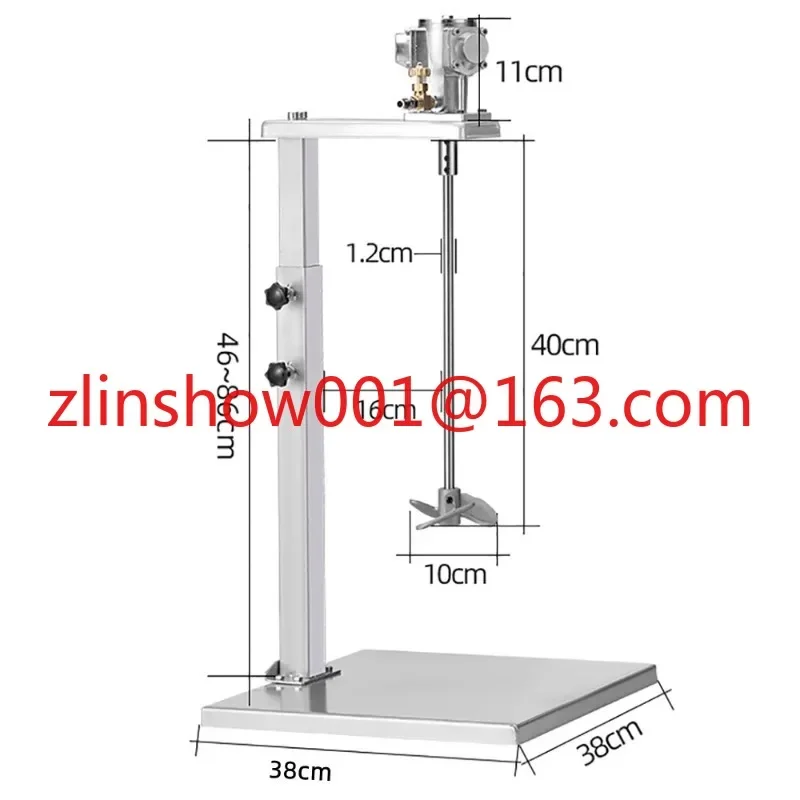 Industrial Pneumatic Mixer Glue Liftable Air Mixing Machine Paint Ink Agitator Stirrer 5 Gallon 60L Tank Liquid Dispersing Tool