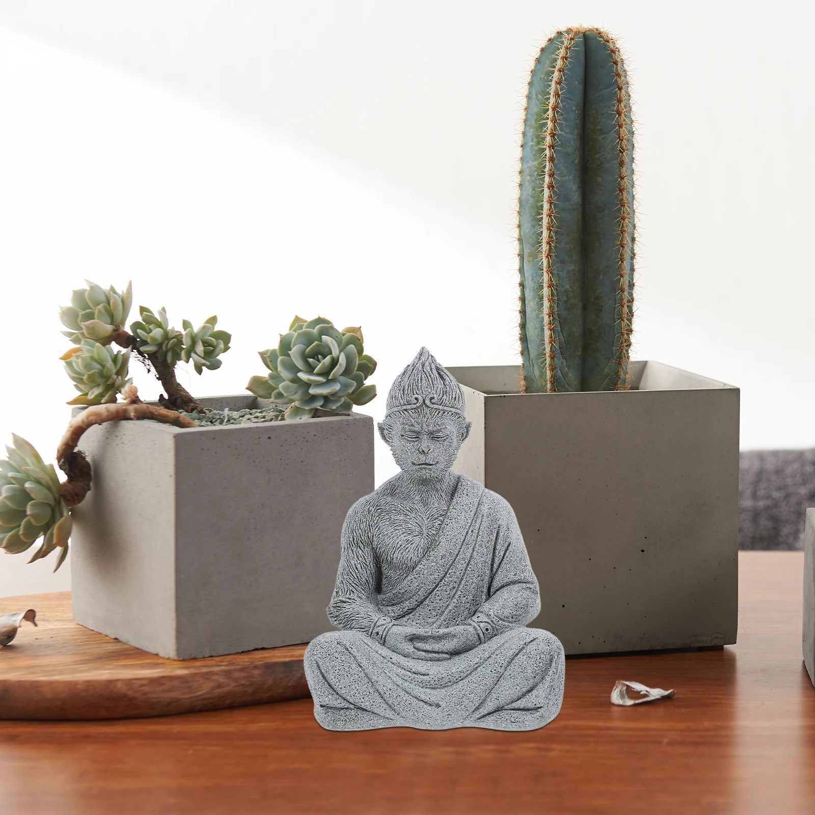 

Buddha Monkey Statue Small Size Home naments Unique Meaning Garden Decor Fish Tank Figure Stable Base Mini Buddha
