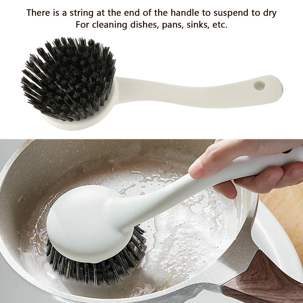 Durable Long Handle Cooktop Cleaning Brush White Long Handle Cleaning Brush Sink Cleaning Brush Kitchen