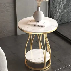 Minimalist side table, light luxury, simple modern Nordic small round table, sofa, slate small coffee table, side cabinet