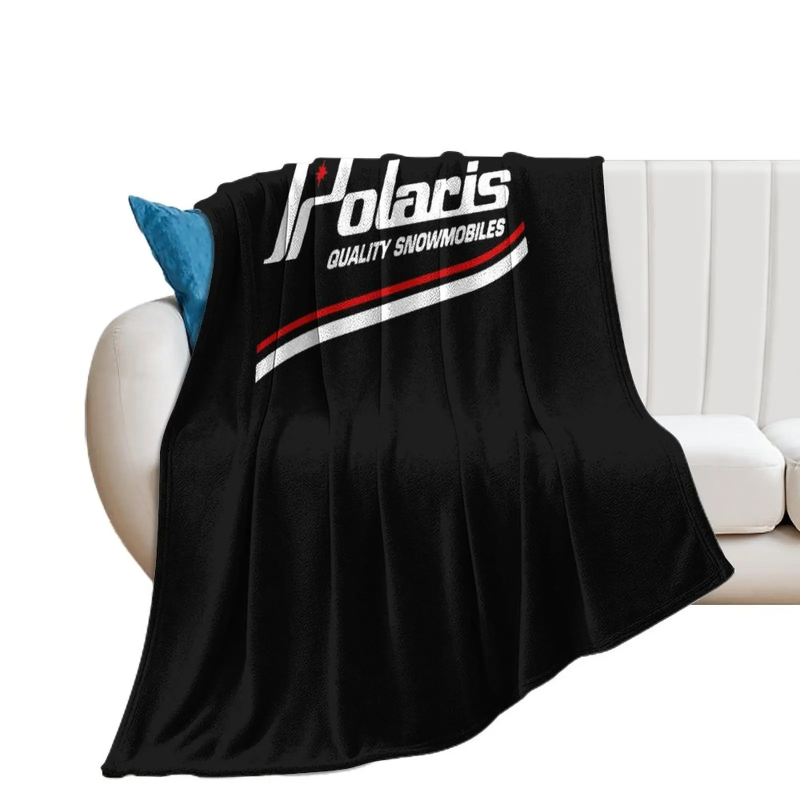 

Vintage Polaris Snowmobiles USA Throw Blanket Hairys Furry halloween Weighted Blankets