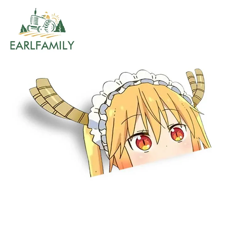 EARLFAMILY 13 cm x 7,8 cm für Tohru Peek Vinyl Car Wrap Aufkleber Anime Autozubehör Aufkleber Sonnenschutz Surfbrett Windows Aufkleber