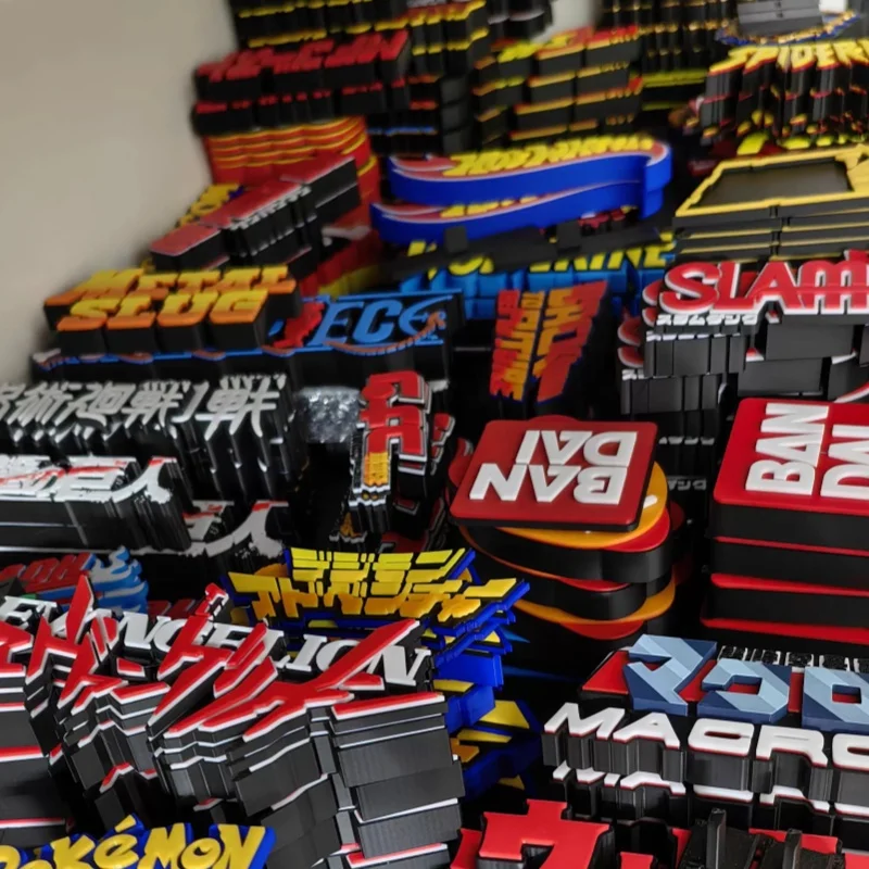 

3d Printed Anime Icon Display Stand - Official Bandai Themed Name Plate For Movie & Gaming Collectors Led Base Decor Piece
