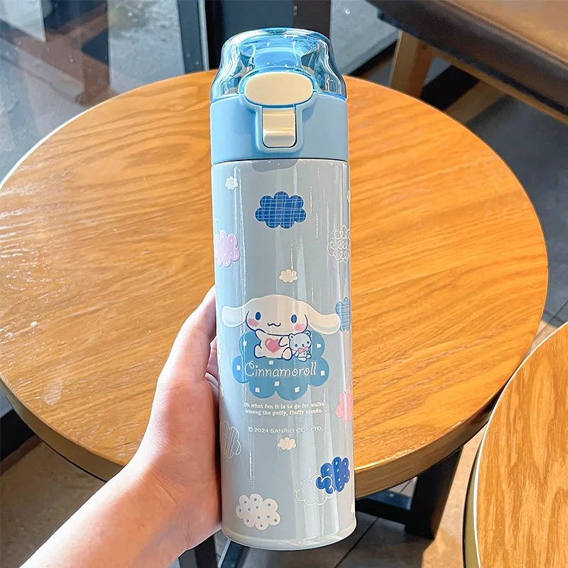 480ml Sanrio Family Series Izolowany kubek Przenośna butelka na wodę Cute Cinnamoroll Cartoon do sportowego domowego biura