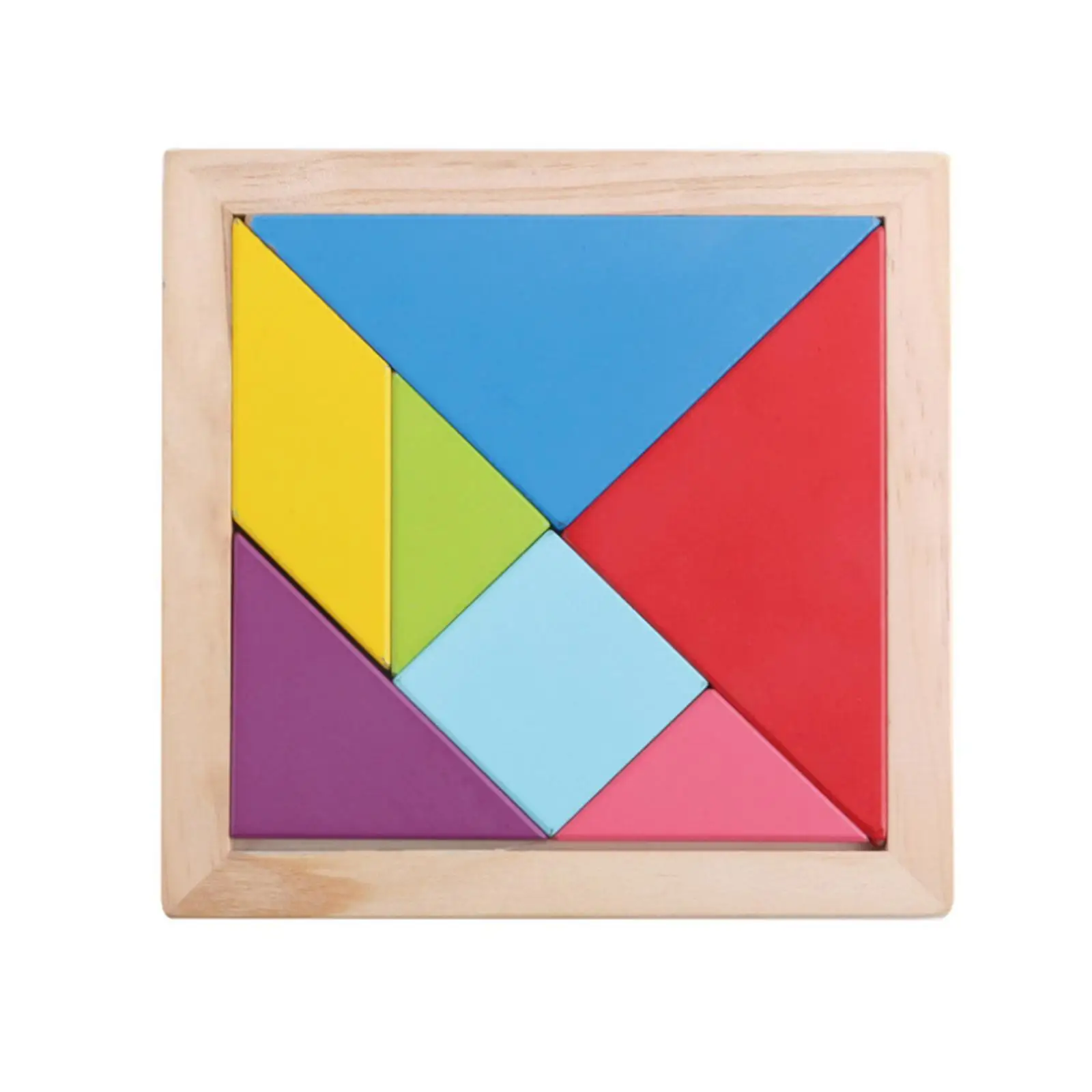 Wooden Tangrams Puzzles Party Favors Brain Logical Blocks Manipulatives Games for Boys Girls Kids Ages 4-8 Kindergarten Gifts