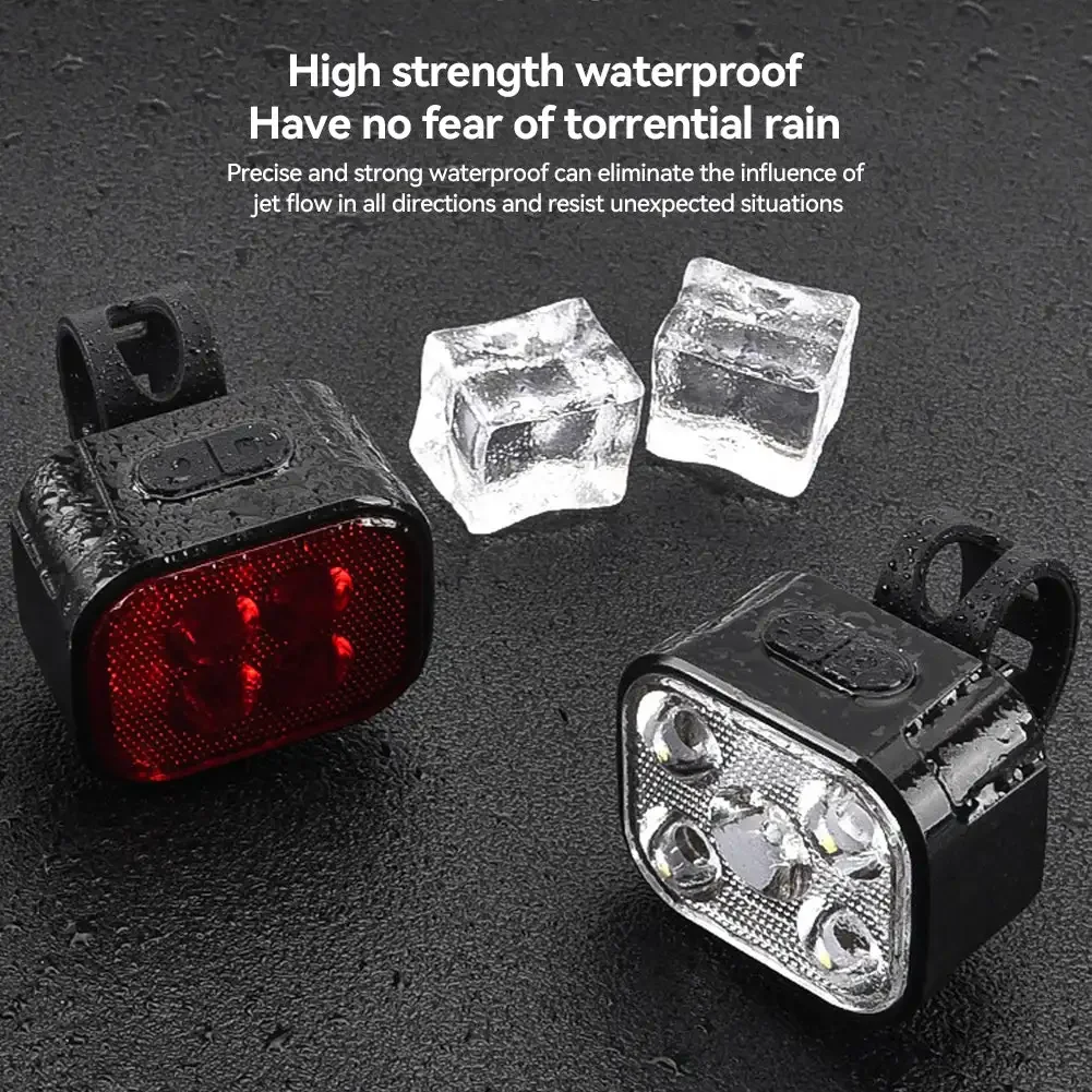 Luzes de bicicleta de alto brilho lâmpada ciclismo frente e traseira usb recarregável mtb farol lanterna traseira à prova dwaterproof água iluminação