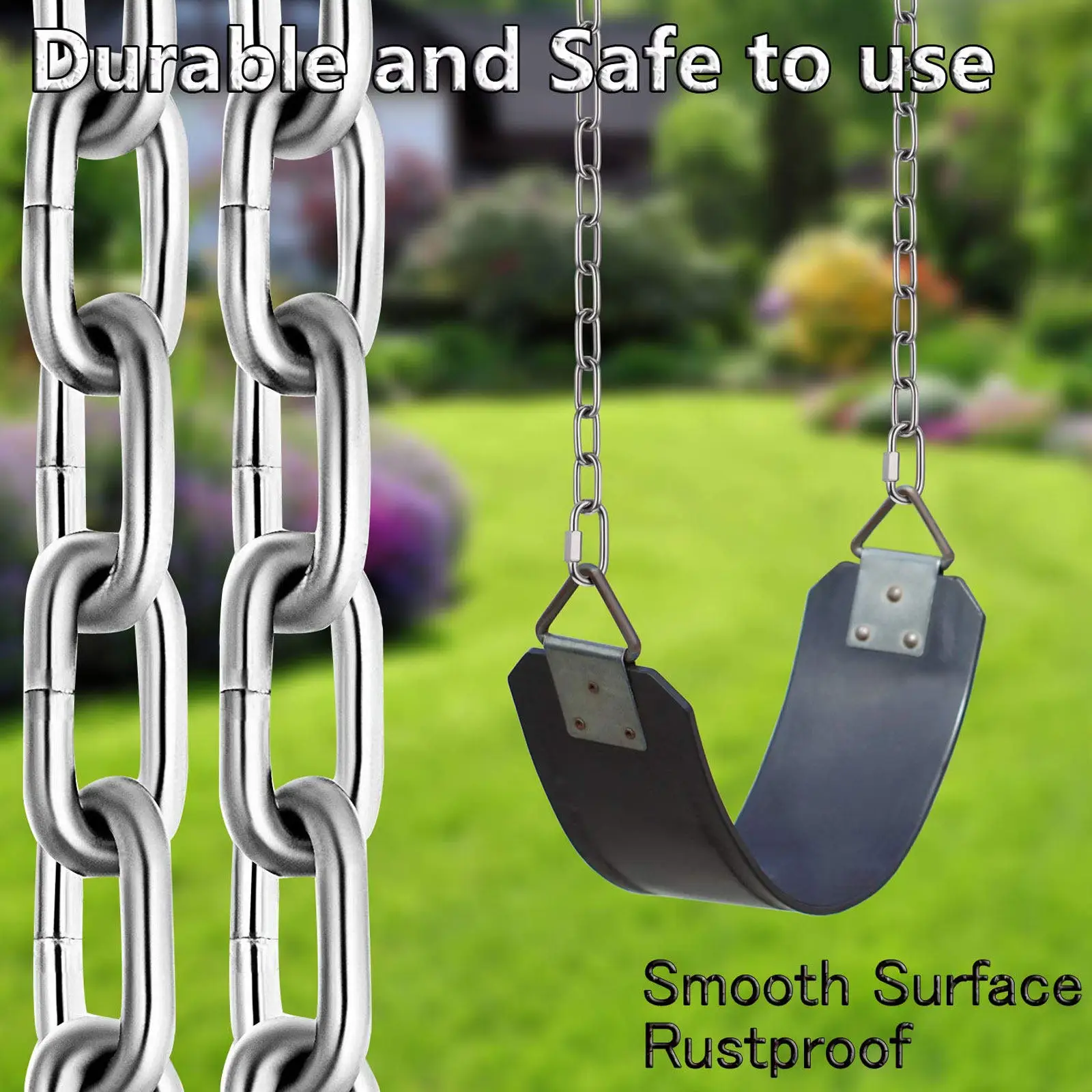 1Pcs Stainless Steel Chain 3 Meters 304 Corrosion Resistant Easy Install Hanging Chain for Outdoor Solar Lighting and Home Use