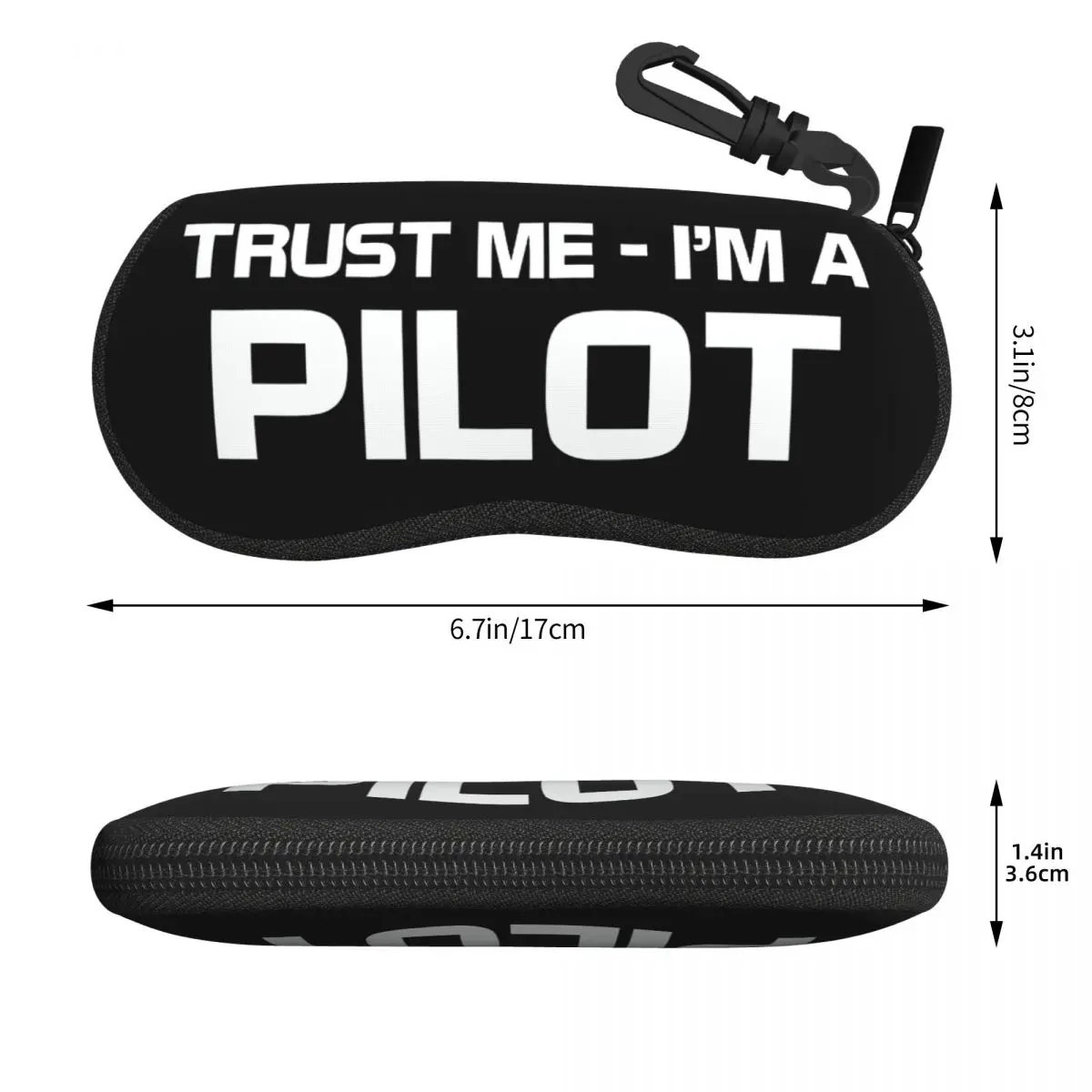 Custom Trust Me IM A Pilot Sunglasses Soft Case Plane Flying Aeroplane Aviation Gift Shell Eyeglass Case Box For Glasses