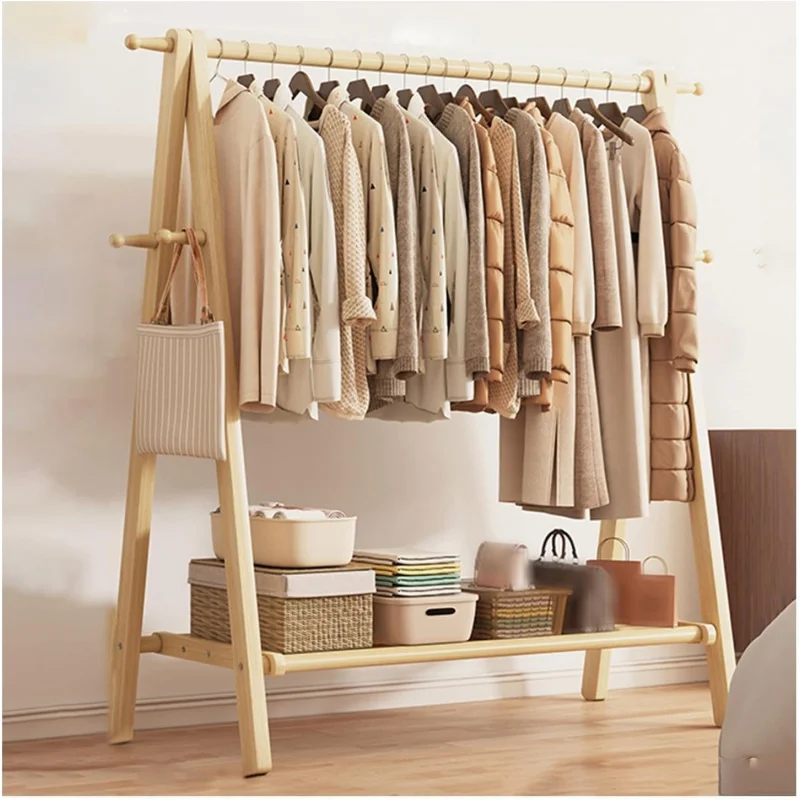 

2026 New： Rack, Freestanding Clothing Hanger, Heavy Duty Foldable Closet Hanging Clothes, Bags, and Hats - I