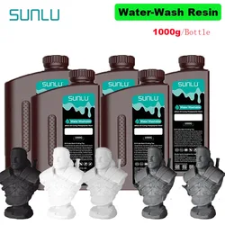 SUNLU 5KG Water-Wash ABS /Water-Wash Resin 395-405nm UV Curing Photopolymer Resin Fast Curing Resin for LCD DLP SLA 3D Printer