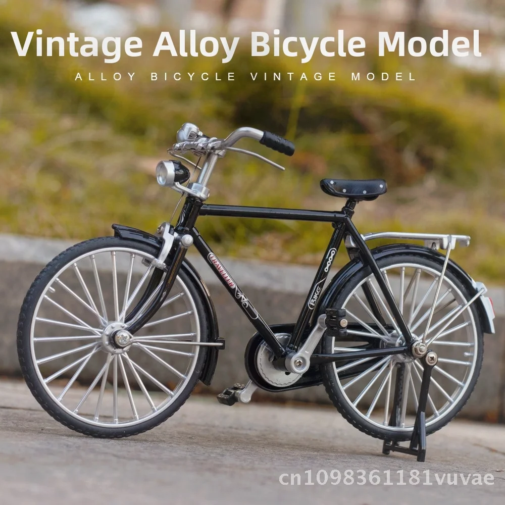 الرجعية 28 بوصة شريط كبير دراجة سبيكة لعبة مجسمة سيارة زخرفة عدم الاحتفاظ تصميم دراجة تقليدية باللون الأخضر الأسود الأحمر الأزرق الأصفر #6