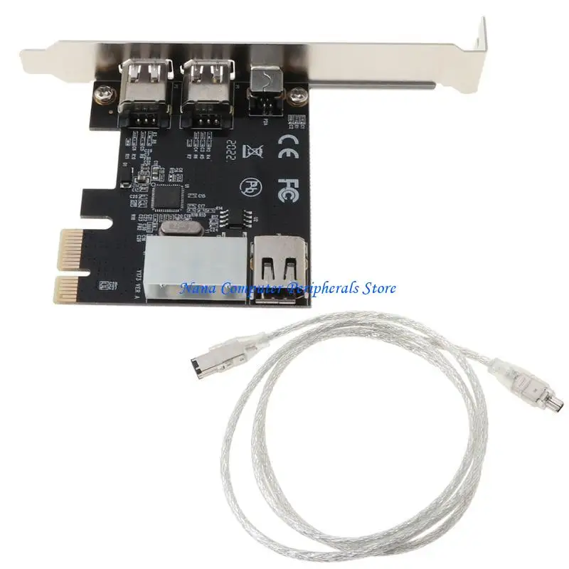 F68C PCIe Firewire Card PCI-E to IEEE 1394 3X 6Pin & 1x 4Pin for w/Low Profile Bra