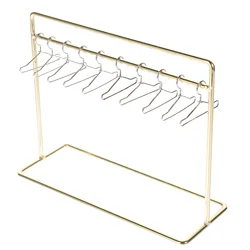 Iron Mini Hanger Dolls baby Clothes Rack Drying Rod for Girls Miniature Small House Storage Racks Garment Hangers Rail Accessory