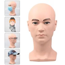 Male Mannequin Head PVC Soft Rubber Hat Glasses Display Hat Wig Scarve Display Stand Rack Mannequin Manikin Head Model
