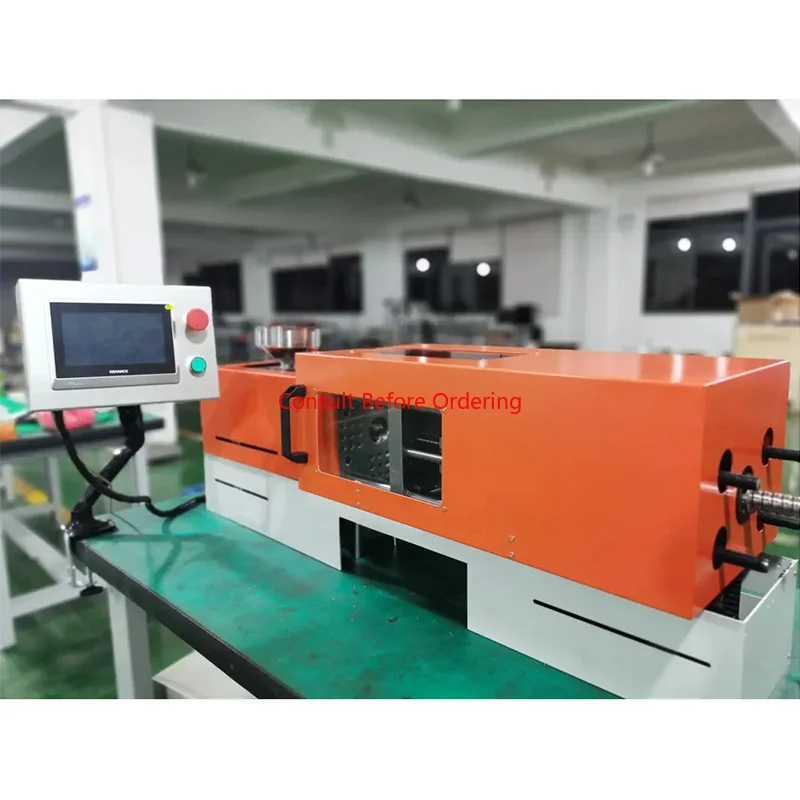 Macchina orizzontale in plastica elettrica per stampaggio da tavolo 17T 40g 0-400 ℃   Macchina per lo stampaggio ABS/PVC/PP
