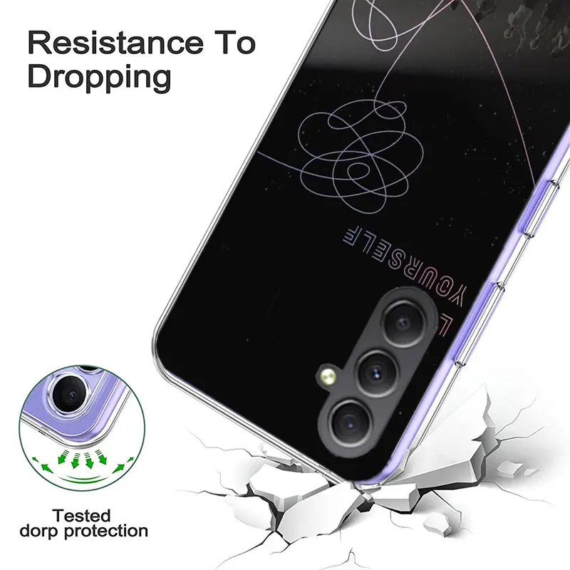 Love Yourself Flower Kpop DIY Printing Cover For Samsung A54 A34 A24 A14 A53 A33 A23 A13 A52S A32 A22 A12 Phone Galaxy A03 A04 A