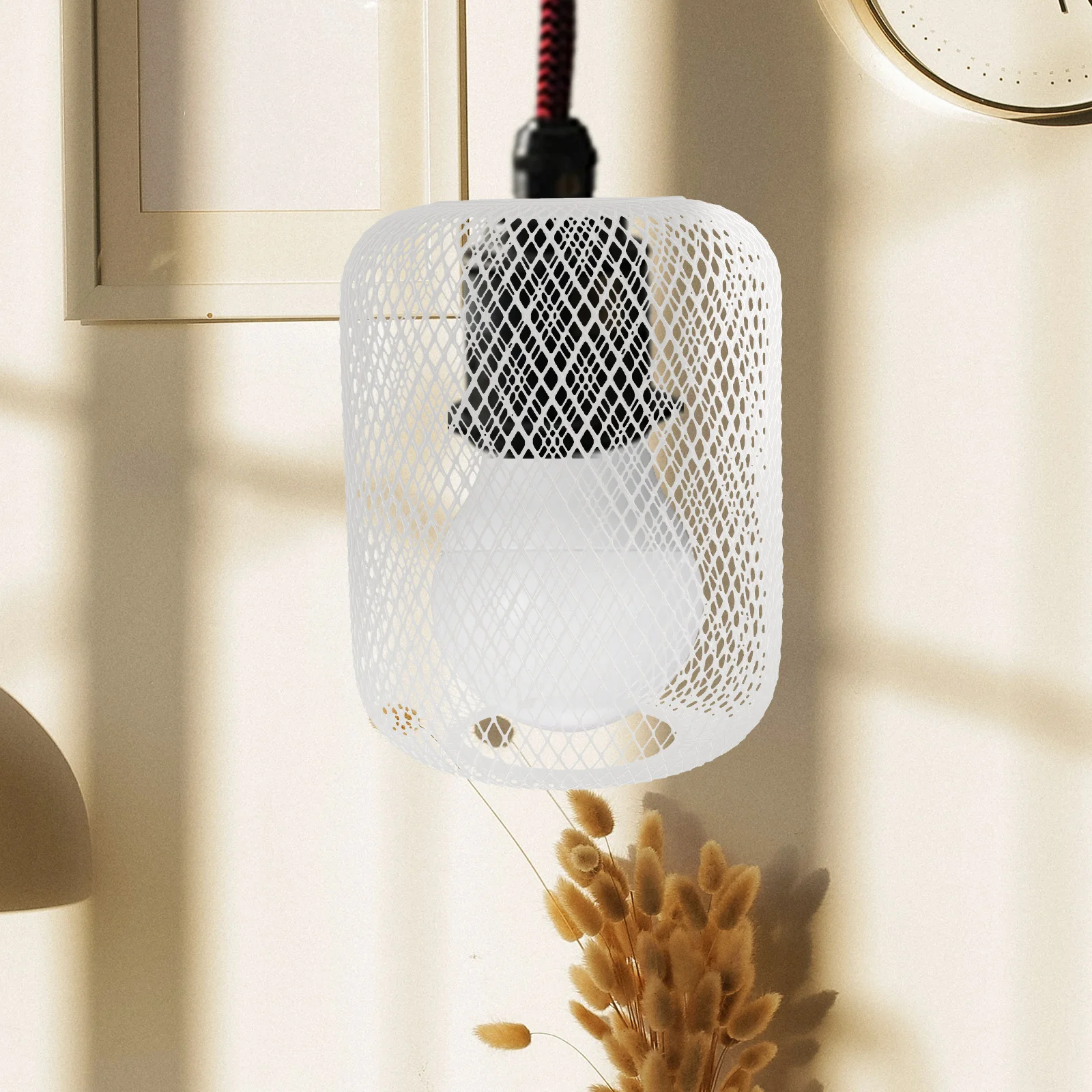 

Metal Lampshade 150x190 White Simple Hollow Pendant Lamp Shades for Ceiling Lights Restaurant Decorative Cover