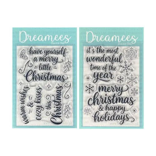 July 2026 New Dreamees Christmas Die Cuts & Clear Stamps Craft Bundle Metal Cutting Dies for DIY Handmade Photo Album Scrapbook