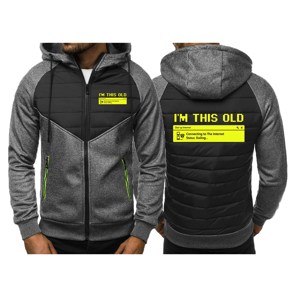 Computer 90s Programmer PC Nerd Geek Men New Jackets Winter Casual Men's Outwear Coats Stand Collar Jacket Hoodies