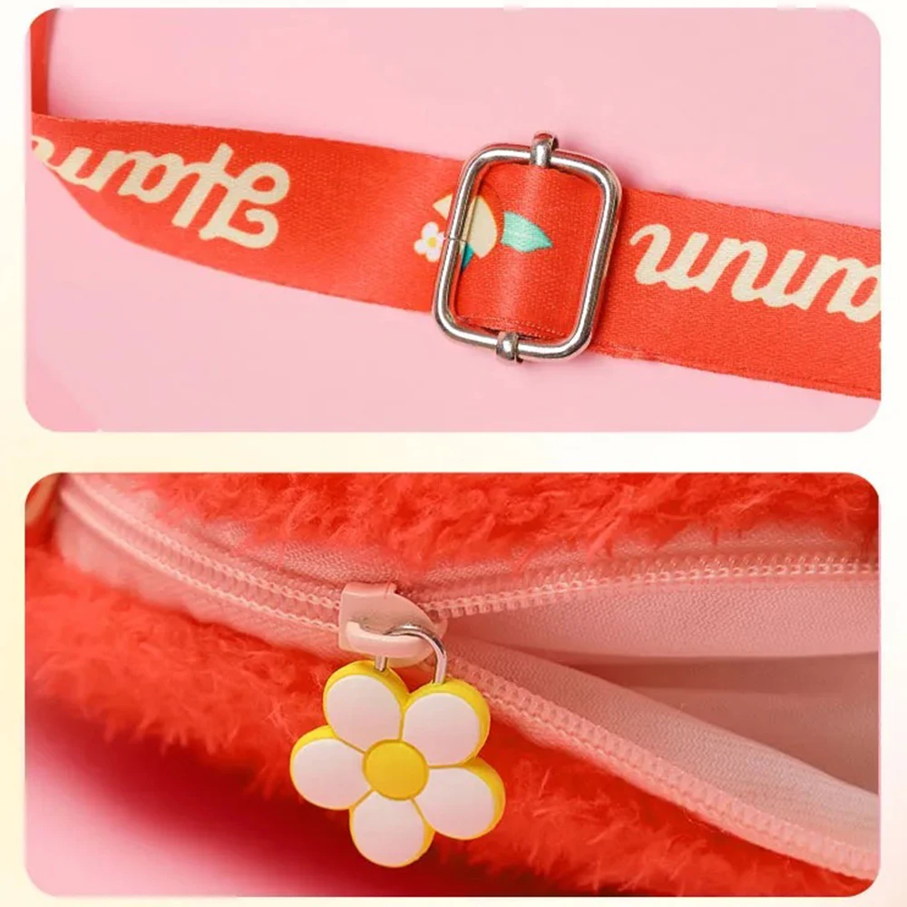 ديزني سوق الفاكهة Crossbody حقيبة قطيفة لطيف الفراولة الدب هام الخنزير ريكس ديناصور حقيبة التخزين حقيبة كتف هدية عيد ميلاد