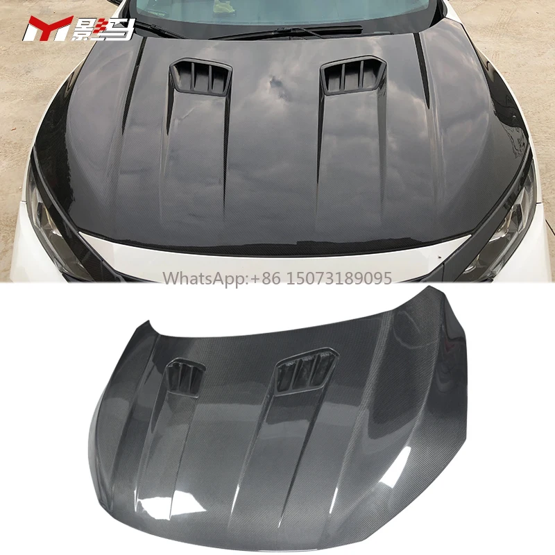 

New for Honda for Civic FC1 FK7 FK8 Carbon Fiber Front Hood Bonnet Engine Cover