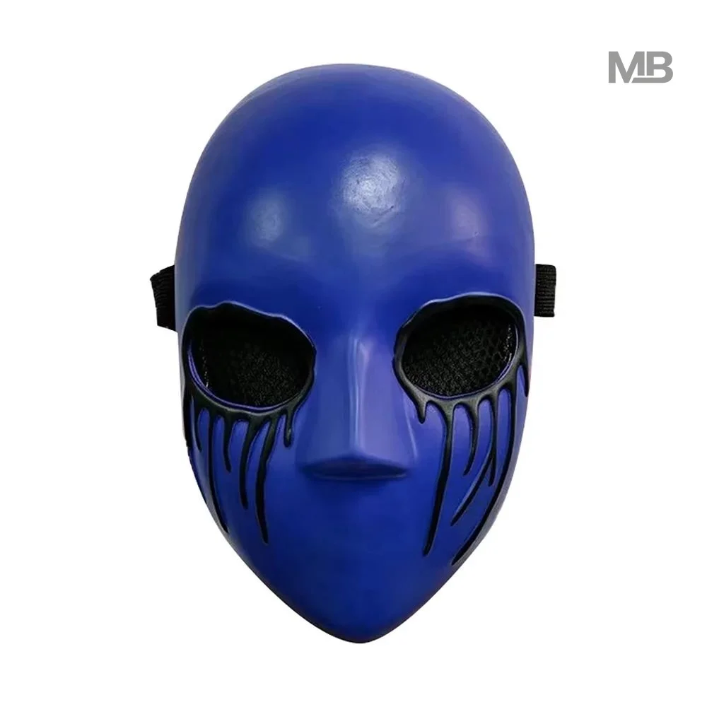 Creepypasta Eyeless Jack Full Face Cosplay Mask Terror Tears Design Blue Latex Adult Halloween Costume Accessory
